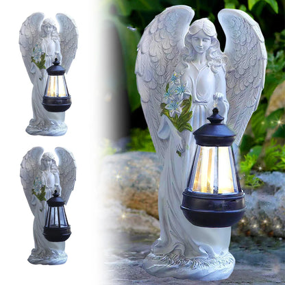 Solar Angel Garden Statue Lamp - Waterproof Fairy Figurine Light for Outdoor Yard, Patio & Lawn Decoration