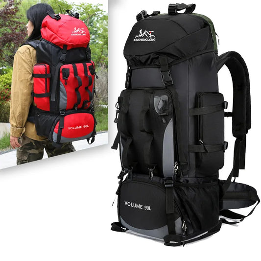 90L Waterproof Hiking Backpack – Large Capacity Trekking Rucksack for Camping, Travel & Outdoor Sports Equipment for Men