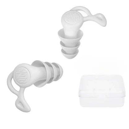 3-Layer Reusable Silicone Earplugs – Waterproof Noise-Cancelling Ear Plugs for Sleeping, Swimming, Diving & Surfing