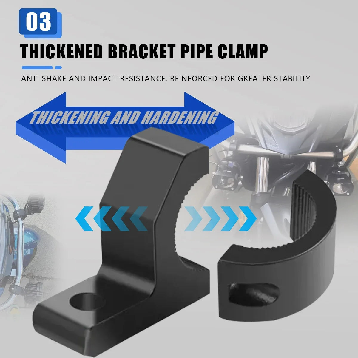 Universal Headlight Clamp Brackets Kit – 1/2pcs Tube Mount for Car, Truck, ATV & Motorcycle LED Work Lights