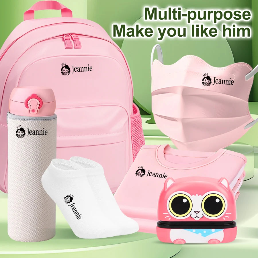 149pcs Personalized Name Stamp Set – Waterproof, Non-Fading Baby & Kindergarten Engraved Seals, Perfect Student Gift
