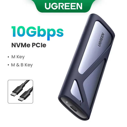 UGREEN M.2 SSD Enclosure - USB-C 3.1 Adapter for NVMe PCIe & NGFF SATA M.2 SSDs