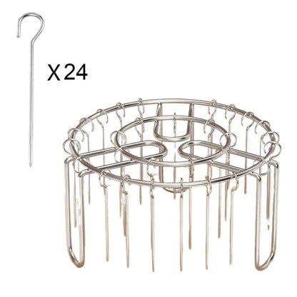 Stainless Steel Vertical BBQ Skewer Rack – Detachable Grill Holder for Kebabs, Meat & Baking Skewers