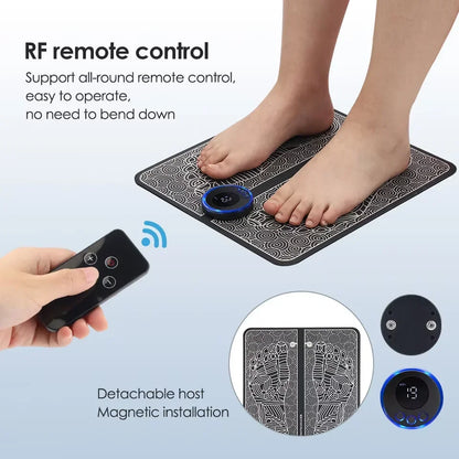Electric Foot Massager Pad - Muscle Relaxation & Massage Trainer for Home, Fitness, Outdoor Sports & Family Use