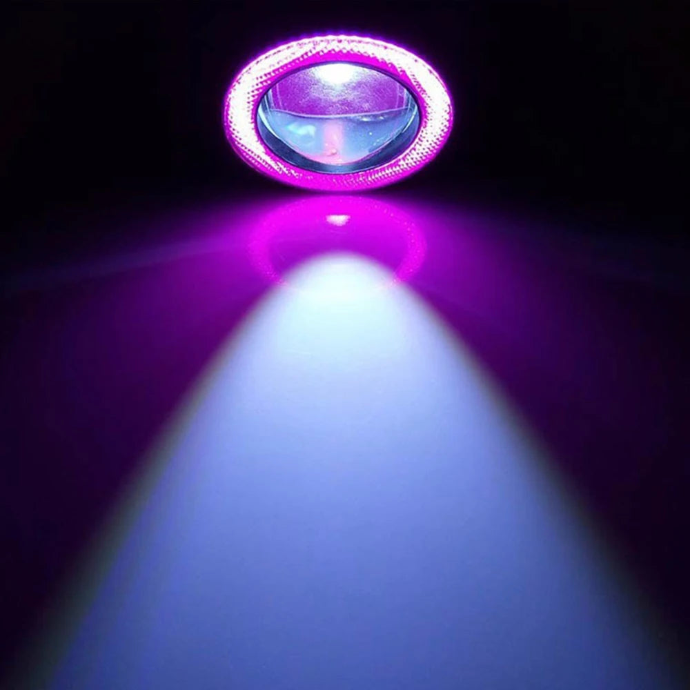 2.5 Inch Angel Eyes Halo Ring - 12V LED Fog Light Headlight Bulb & COB DRL for Car Modification