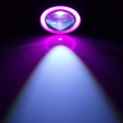 2.5 Inch Angel Eyes Halo Ring - 12V LED Fog Light Headlight Bulb & COB DRL for Car Modification