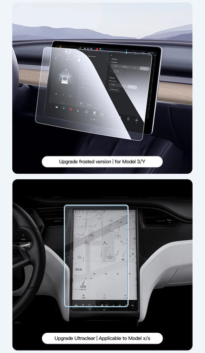 YZ Tempered Glass Screen Protector for Tesla Model 3 Y X 2021-2023 – HD Center Control Protection Film Accessory