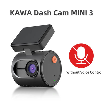 2K Mini Dash Cam - WiFi Car DVR with Night Vision, Voice Control & Emergency Recording