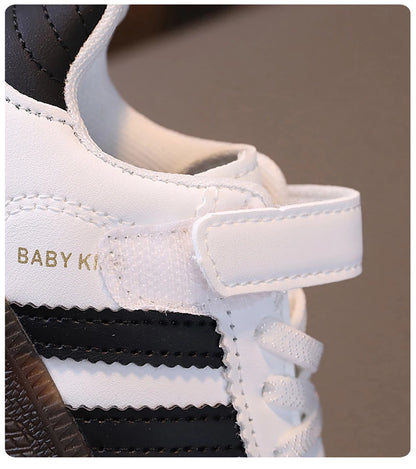 Children’s Fashion Sport Shoes – PU Leather Ergonomic Soft-Soled Sneakers for Boys and Girls