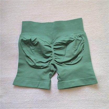 Women’s Gym Impact Running Shorts — Seamless Scrunch Butt Biker & Yoga Athletic Leggings
