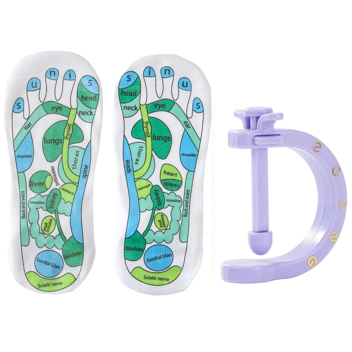 Foot Acupressure Massage Tool - Reflexology Pressure Point Foot Care Aid