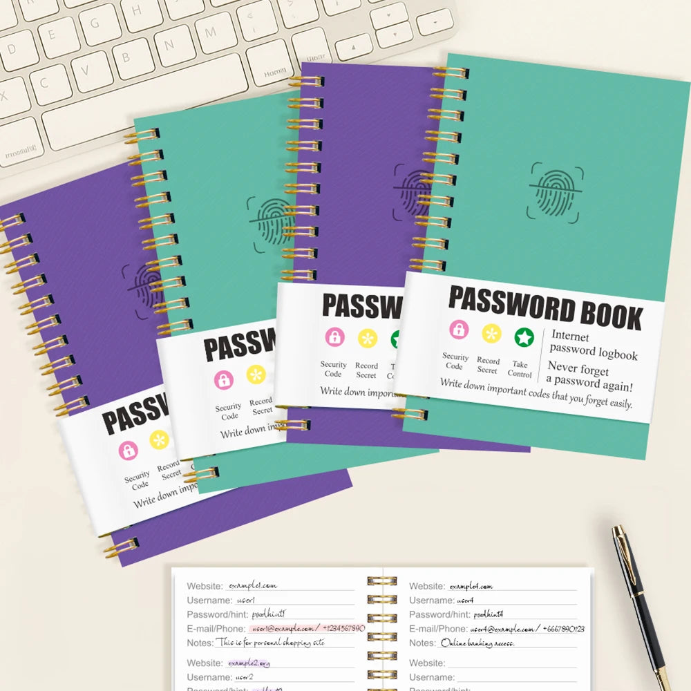 Secure Mini Password Book – Portable Notebook for Internet & Computer Login Privacy at Home, Office, or Travel