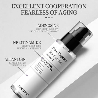 6 Peptide Essence Facial Skin Care Set — Collagen Anti-Aging, Brightening, Moisturizing & Nourishing Treatment
