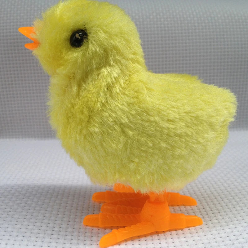 Cat Toy – Wind-Up Plush Cartoon Chicken for Jumping, Walking, and Interactive Play, Kitten Supplies