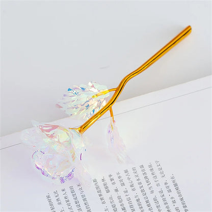 18cm 24K Golden Rose Flower – Artificial Foil Roses for Valentine’s Day, Wedding, Party Decoration & Holiday Gift