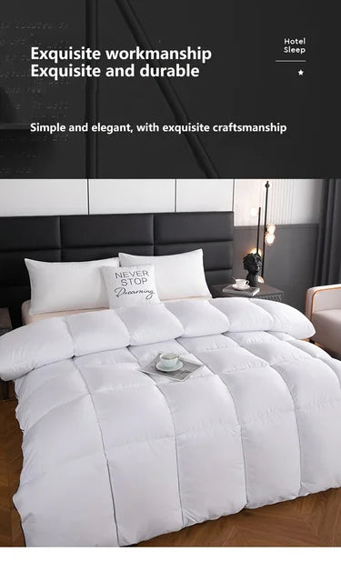 Hotel Style Winter Comforter – Soft, Fluffy & Breathable Quilt Blanket, Lightweight & Warm, Queen/King 220x240cm