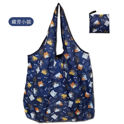 Eco-Friendly Foldable Reusable Shopping Bag – Portable Heavy-Duty Tote Shoulder Bag for Grocery, Travel & Daily Storage Fashion Handbag