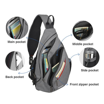 Mixi Men’s One Shoulder Backpack - Women’s Sling Bag, Crossbody with USB, Versatile for Cycling, Sports, Travel, and School