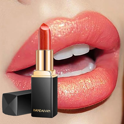 Handaiyan 9 Colors Lipstick – Glitter, Matte, Velvet, Nude, Shimmer, Sexy Red, Long-Lasting, Waterproof Professional Makeup