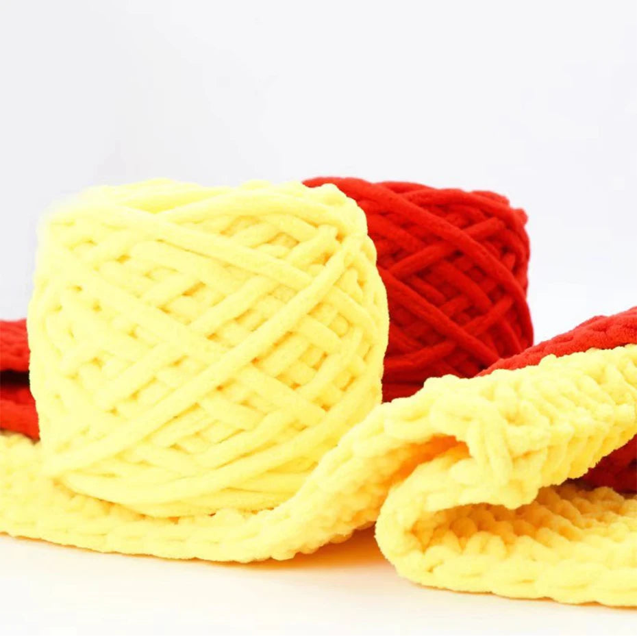 QJH Chunky Blanket Yarn – Luxury Thick Polyester Jumbo Knitting & Crochet Yarn for Blankets & Pillows, 100g Ball