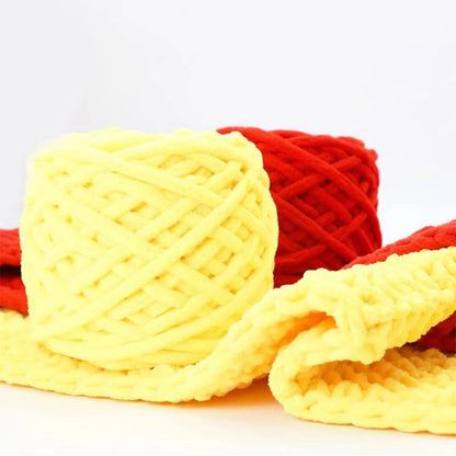 QJH Chunky Blanket Yarn – Luxury Thick Polyester Jumbo Knitting & Crochet Yarn for Blankets & Pillows, 100g Ball
