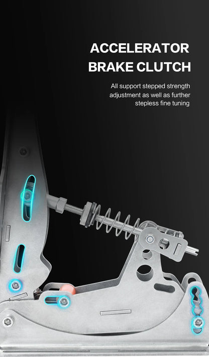 SIMJACK UT Sim Racing Pedals – PC Racing Simulator, Pressure Sensor Load Cell & HE Hydraulic Pedal