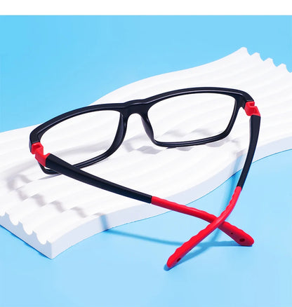 Colorful TR90 Rectangular Full-Rim Glasses Frame – Flexible, Comfortable & Durable Optical Frame for Boys and Girls Prescription Lenses