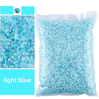 Jelly AB Resin Rhinestones 2-6mm — Non-Hotfix Flat Back Plastic Crystals & Strass Glitters, Large Pack