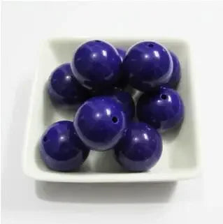 Acrylic Chunky Round Beads - 6mm to 20mm Solid Bubblegum Beads for DIY Handmade Jewelry & Craft Making