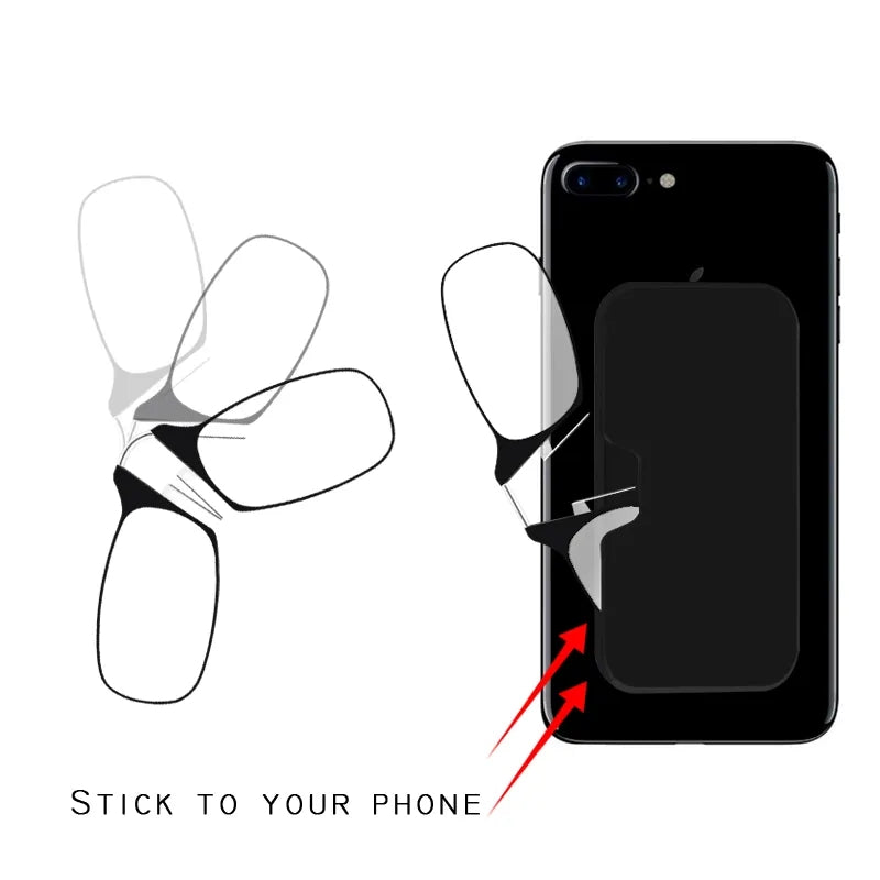 Clip-On Nose Reading Glasses – Ultralight Folding Mini Keychain for Men & Women +1.0 to +4.0