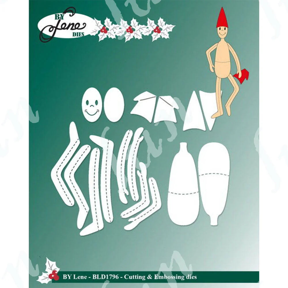 Tall Elf Metal Cutting Dies – Pine Cone Gnome Scrapbooking, Mailbox Craft Supplies for DIY Photo Albums