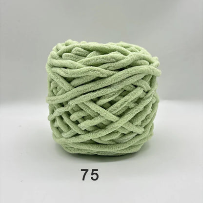 3PCS 300g Soft Chenille Knitting Yarn – Thick Ice Strip Cotton Wool Yarn for DIY Handmade Blankets, Scarves & Craft Projects