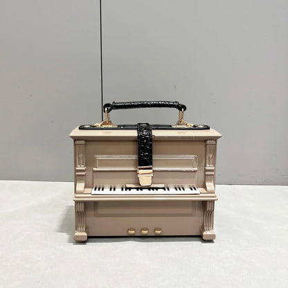 Luxury Designer Piano-Shaped Handmade Crossbody Shoulder Bag for Women – Elegant Purse, Messenger & Banquet Bag