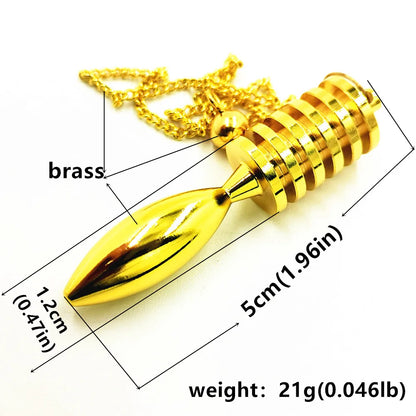 # Brass Isis Pendulum - Pointed Cone Dowsing & Divination Pendant