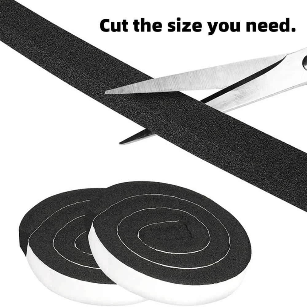4M Foam Self-Adhesive Sealing Strip - Wearable Sliding Dustproof Sponge Tape for Door & Window - Soundproof Home Insulation