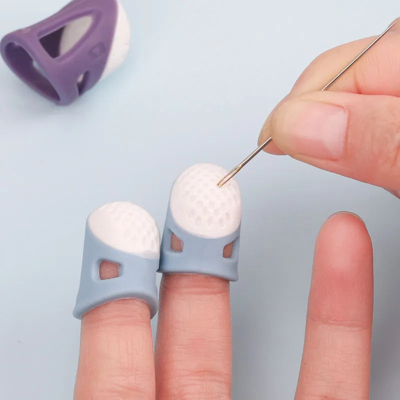 Breathable Silicone Thimbles - Multifunctional Protective Finger Sleeves for DIY Crafts & Sewing Accessories