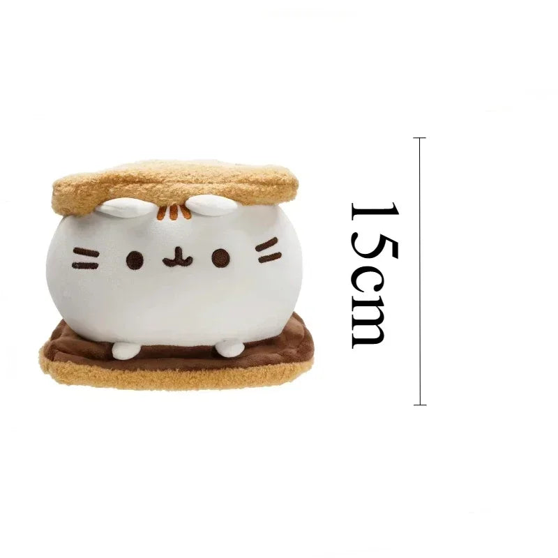 Pusheen Kawaii Cat Plush Toy - Cute Donut, Unicorn, Ice Cream, Pizza, and Cake Stuffed Animal for Gifts and Room Decor