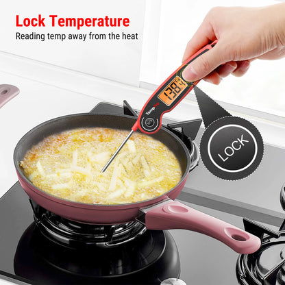 TempPro F05 Digital Instant Read Meat Thermometer – Fast Reading with Hold Function, Magnetic Back, IPX6 Waterproof BBQ & Cooking Thermometer for Meat, Turkey & Grill Prep