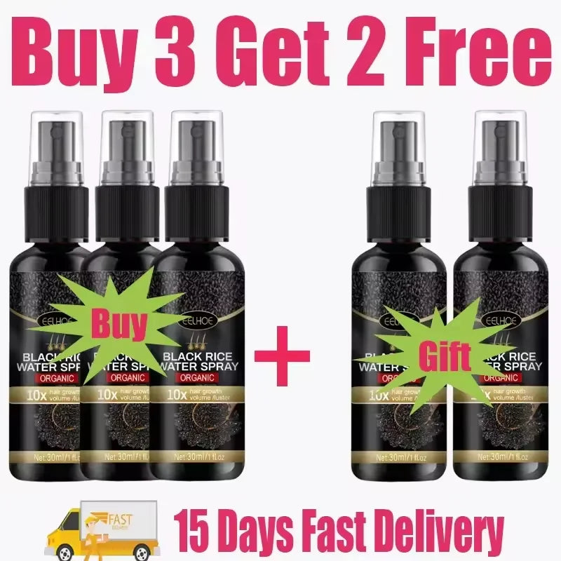 Gray to Black Hair Treatment Serum – Natural Hair Color Repair Spray for Hair Loss & Healthy Hair Care