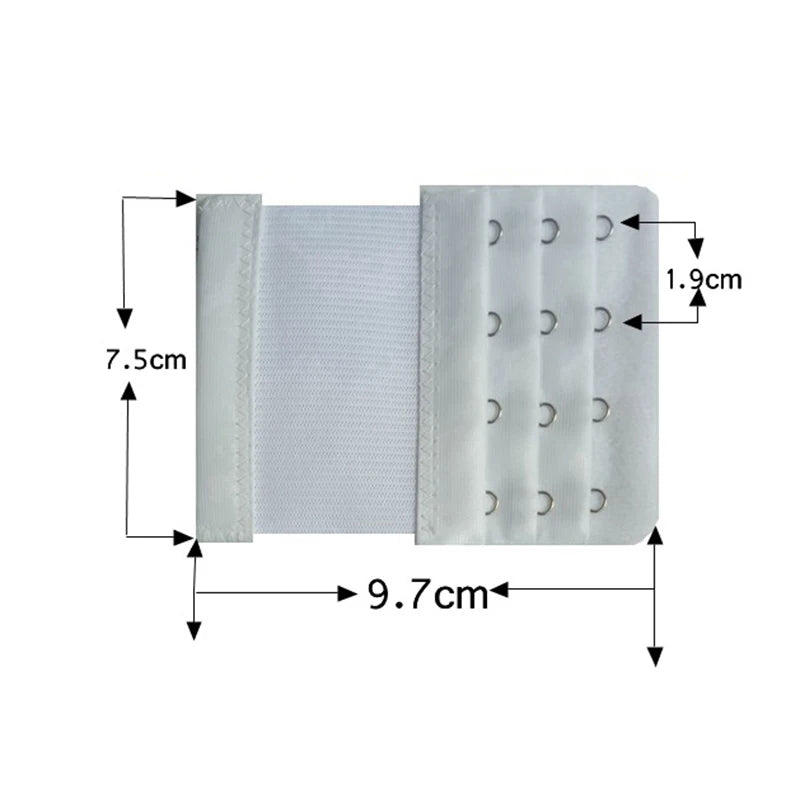 4-Row 4-Hook Bra Extender Set – Adjustable Strap Buckle for Bra Extension, Sewing Tool & Intimates Accessories