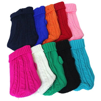 Dog Winter Clothes - Knitted Pet Sweater for Small to Medium Dogs, Chihuahua and Yorkshire Puppy Sweater, Ropa Perro
