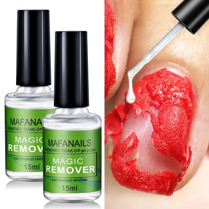 MAFANAILS 15ml Magic Nail Gel Remover — Fast-Acting UV Gel & Semi-Permanent Polish Remover, Nail Varnish & Glue Cleaner