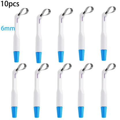 PIORPOY 10Pcs Dental Matrix Bands – Stainless Steel Adjustable Ring System, Standard & Curved Pre-Formed 4.5/6MM for Dentistry