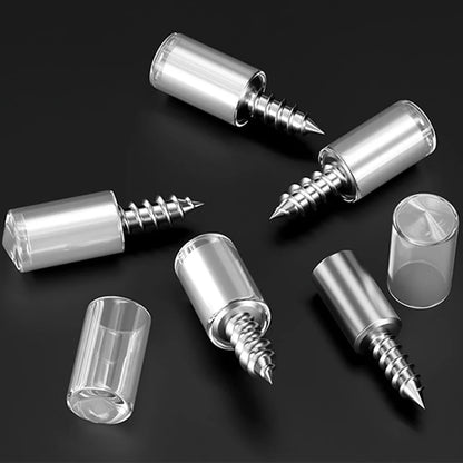 20pcs Self-Tapping Cabinet Screws: Laminate Support, Glass Studs, Nonslip Partition Nails - Ideal for Wooden Cabinets & Wardrobes