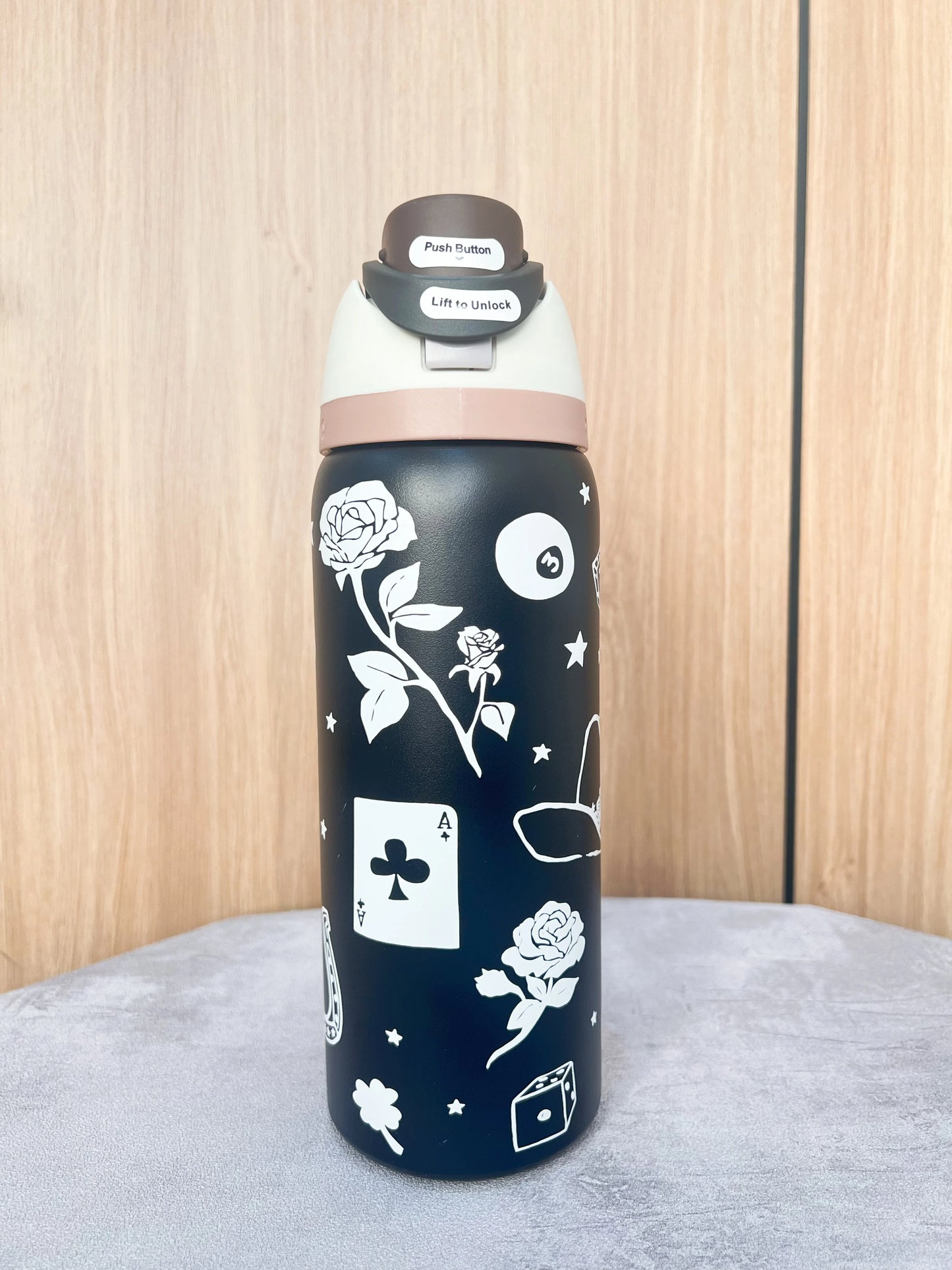 32oz Stainless Steel Thermos Cup – 304 Stainless Steel Sports Water Bottle with Straw