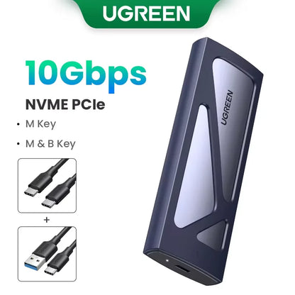 UGREEN M.2 SSD Enclosure - USB-C 3.1 Adapter for NVMe PCIe & NGFF SATA M.2 SSDs