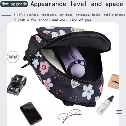 Trendy Floral Backpack Multi-Design – Lightweight Adjustable Strap Casual Daily Use Bag, Stylish Gift Backpack