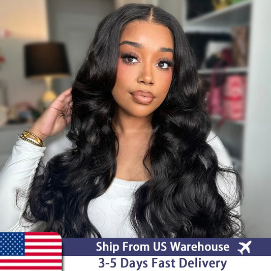 Body Wave Lace Front Wig – 13x4 & 13x6 Pre-Plucked Human Hair, 32-36 Inch, 200% Density with Baby Hair for Women