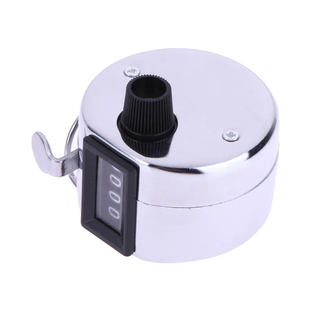 Handheld 4-Digit Tally Counter – Mechanical Manual Palm Clicker for Number Counting, Assorted Colors