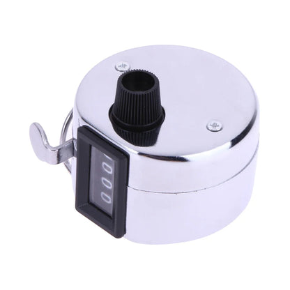 Handheld 4-Digit Tally Counter – Mechanical Manual Palm Clicker for Number Counting, Assorted Colors